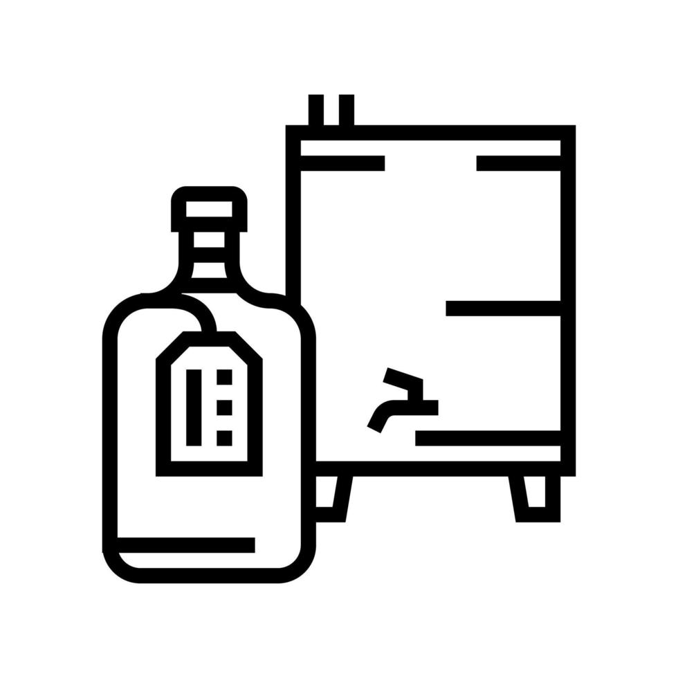 alcohol casero línea icono vector aislado ilustración