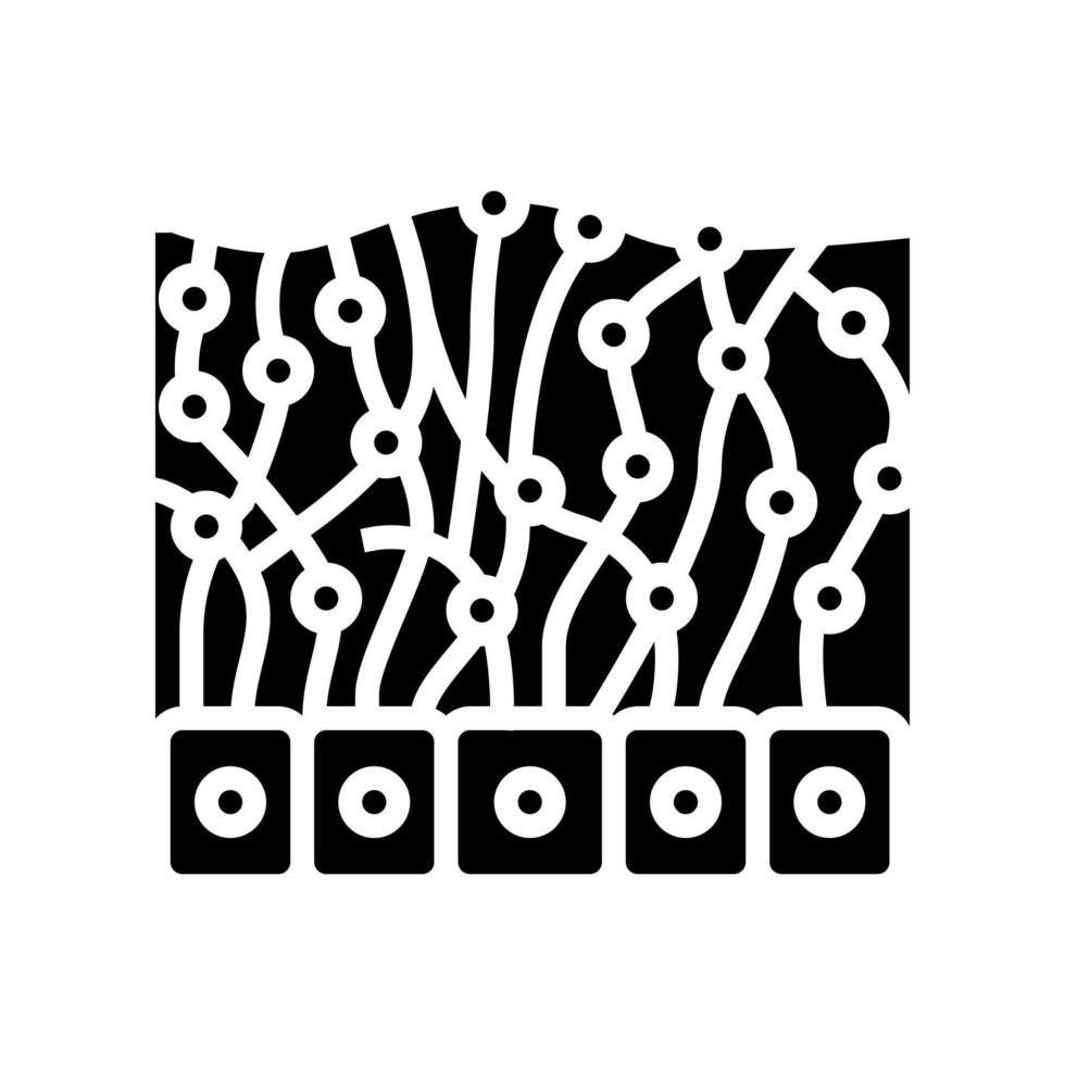 mesothelium health problem glyph icon vector illustration