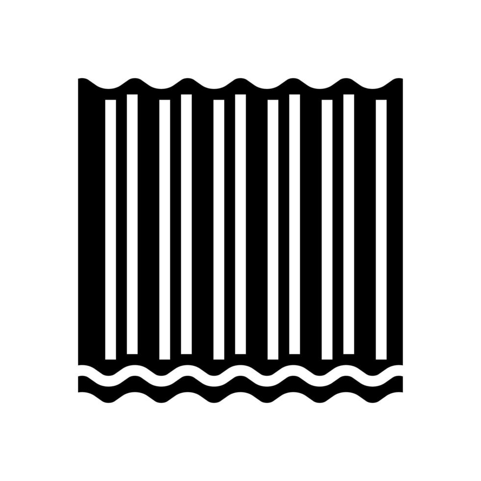 panel corrugated asbestos glyph icon vector illustration