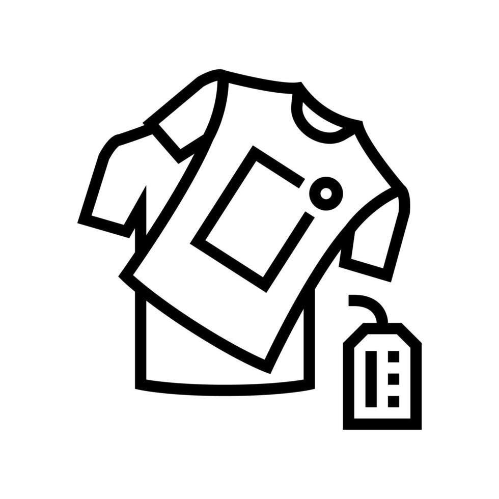 línea de ropa hecha a mano icono vector ilustración aislada