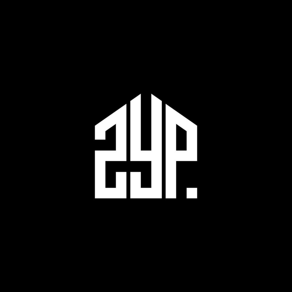 diseño de letras zyp. diseño de logotipo de letras zyp sobre fondo negro. concepto de logotipo de letra inicial creativa zyp. diseño de letras zyp. diseño de logotipo de letras zyp sobre fondo negro. z vector