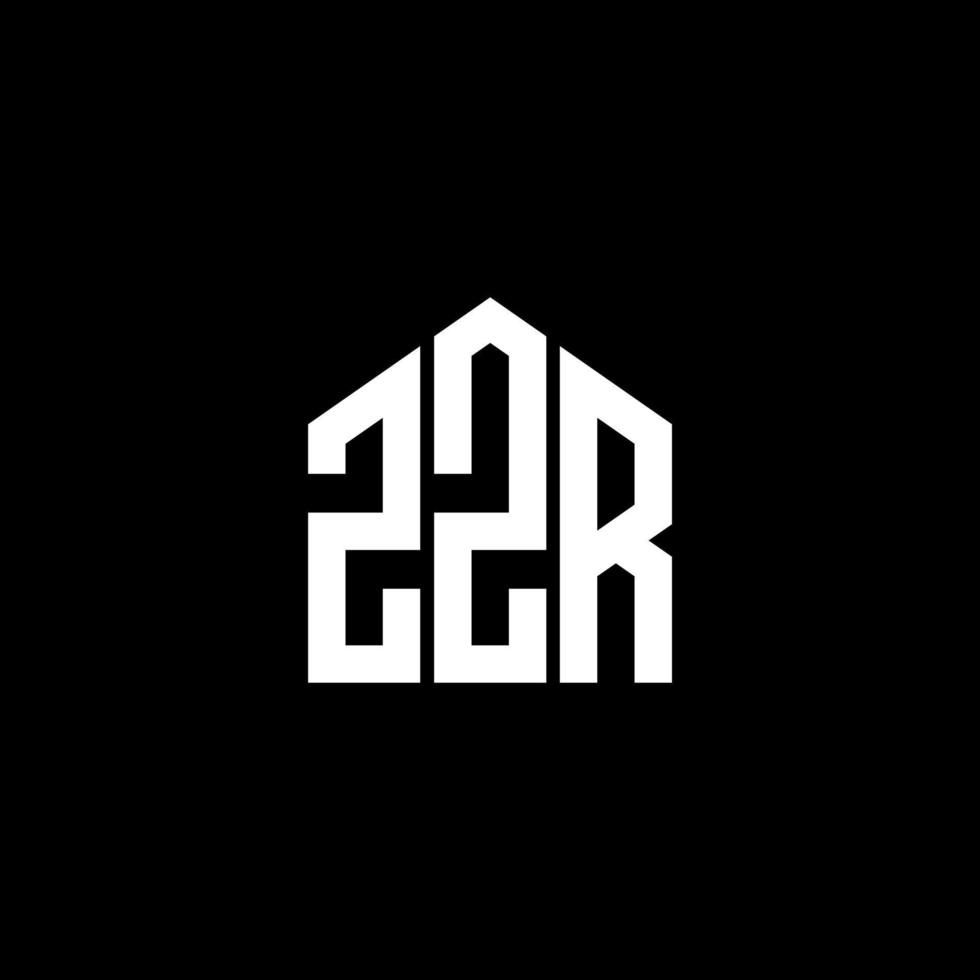 ZZR letter design.ZZR letter logo design on BLACK background. ZZR creative initials letter logo concept. ZZR letter design.ZZR letter logo design on BLACK background. Z vector