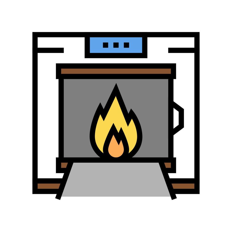 crematorium equipment color icon vector isolated illustration