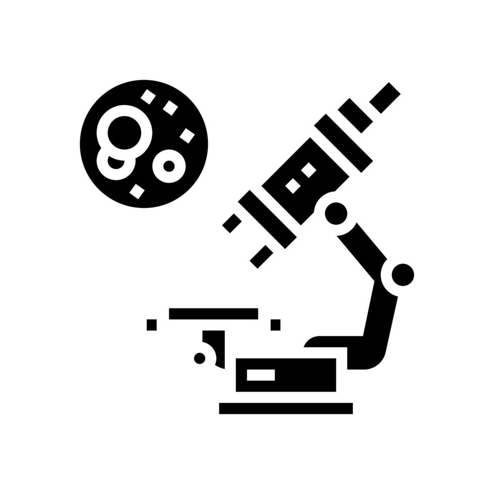 microscope for research glyph icon vector isolated illustration