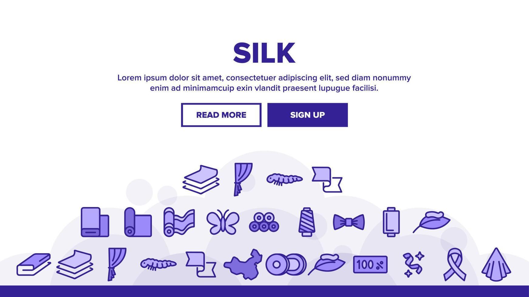 Silk Landing Header Vector