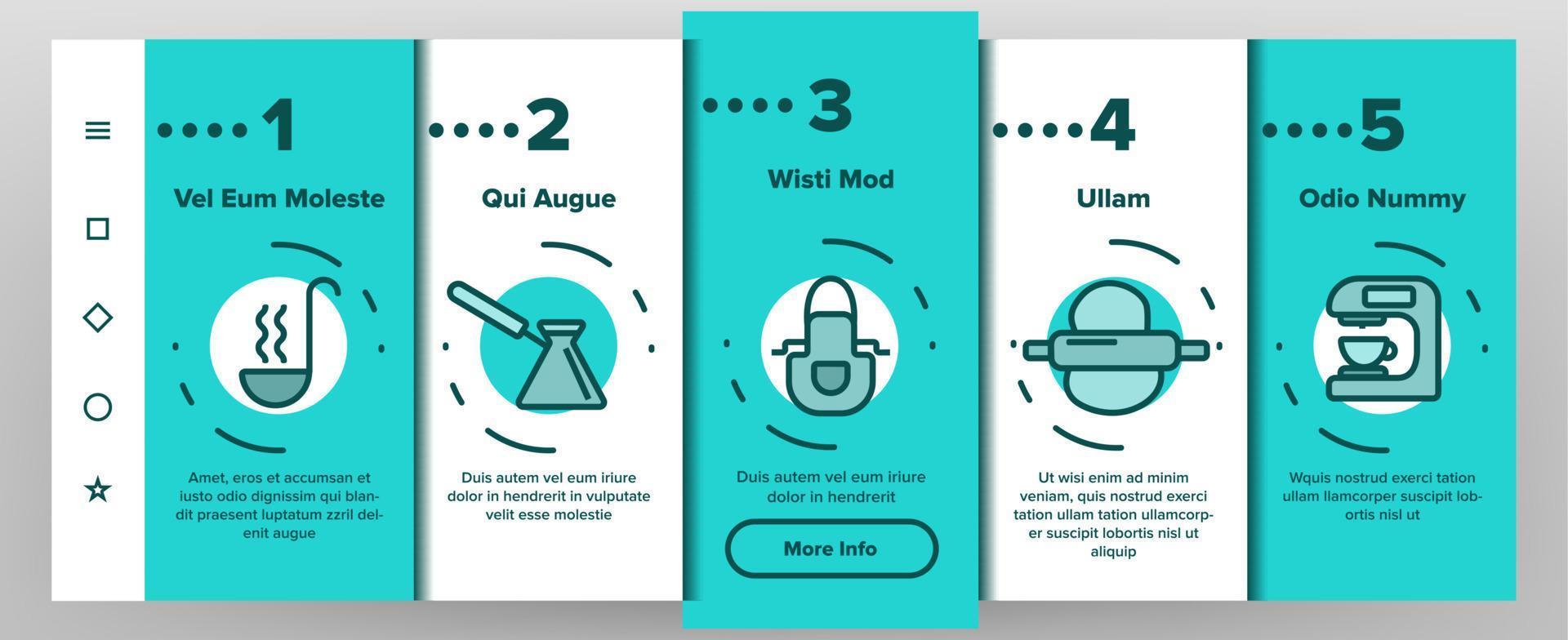 Kitchenware Line Icon Set Vector Onboarding