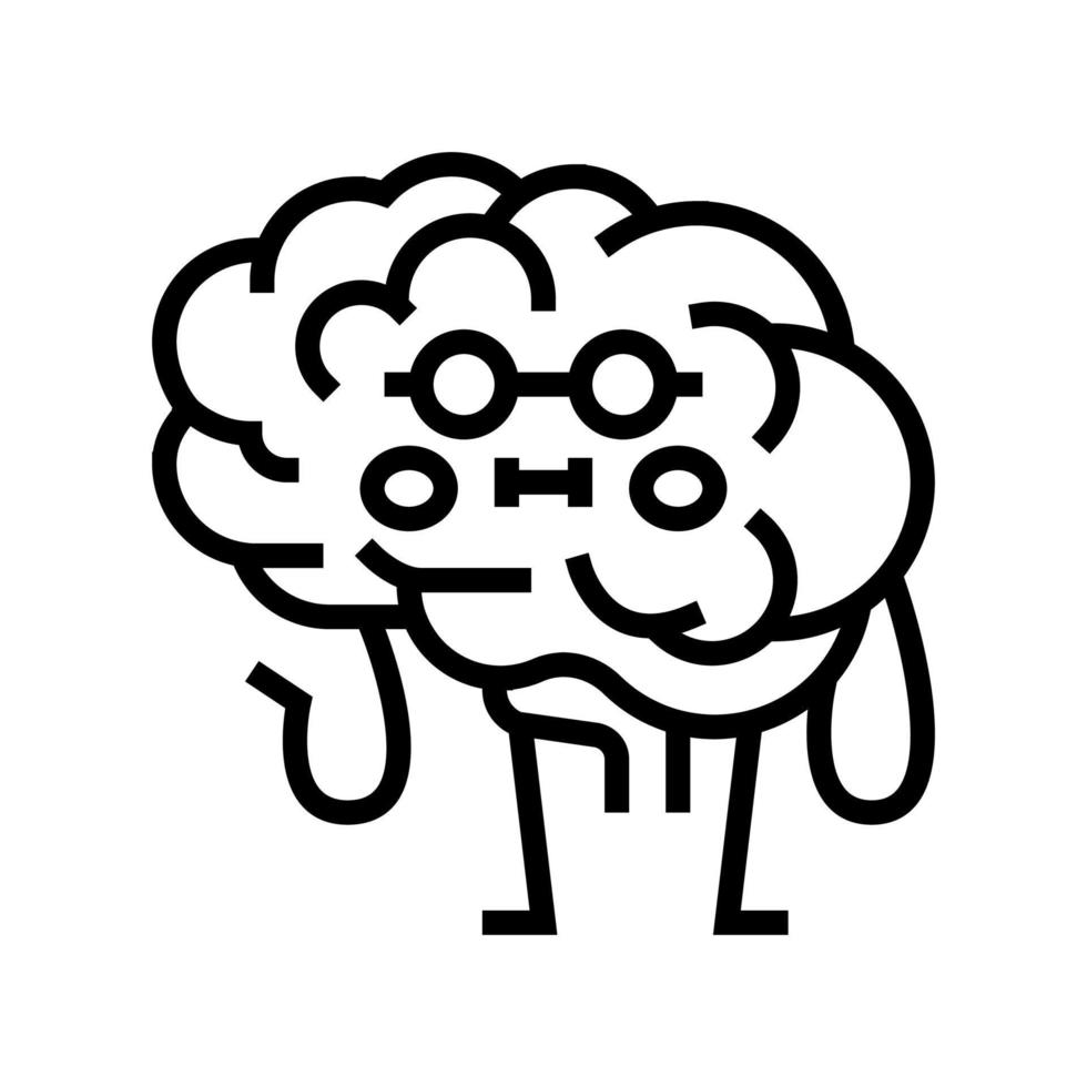 brain health line icon vector illustration