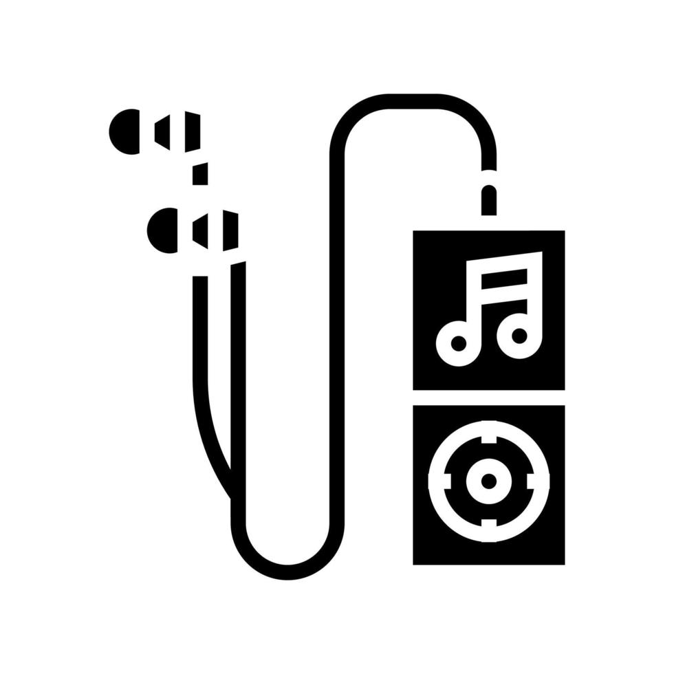 mp3 player glyph icon vector illustration