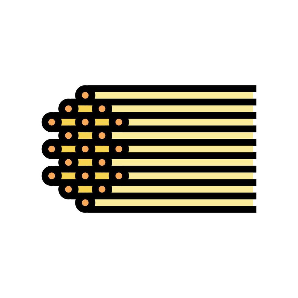 spaghetti pasta color icon vector illustration