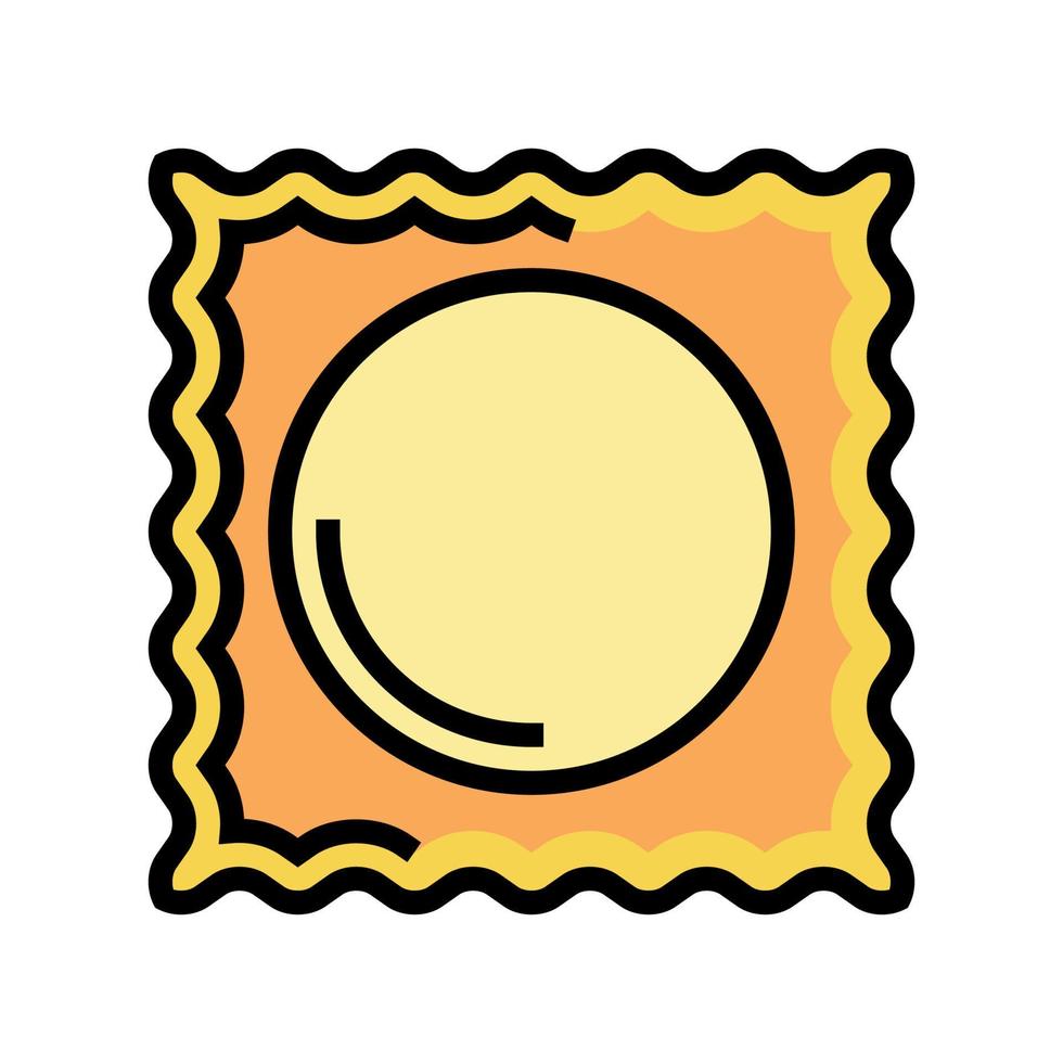 ravioli pasta color icon vector illustration