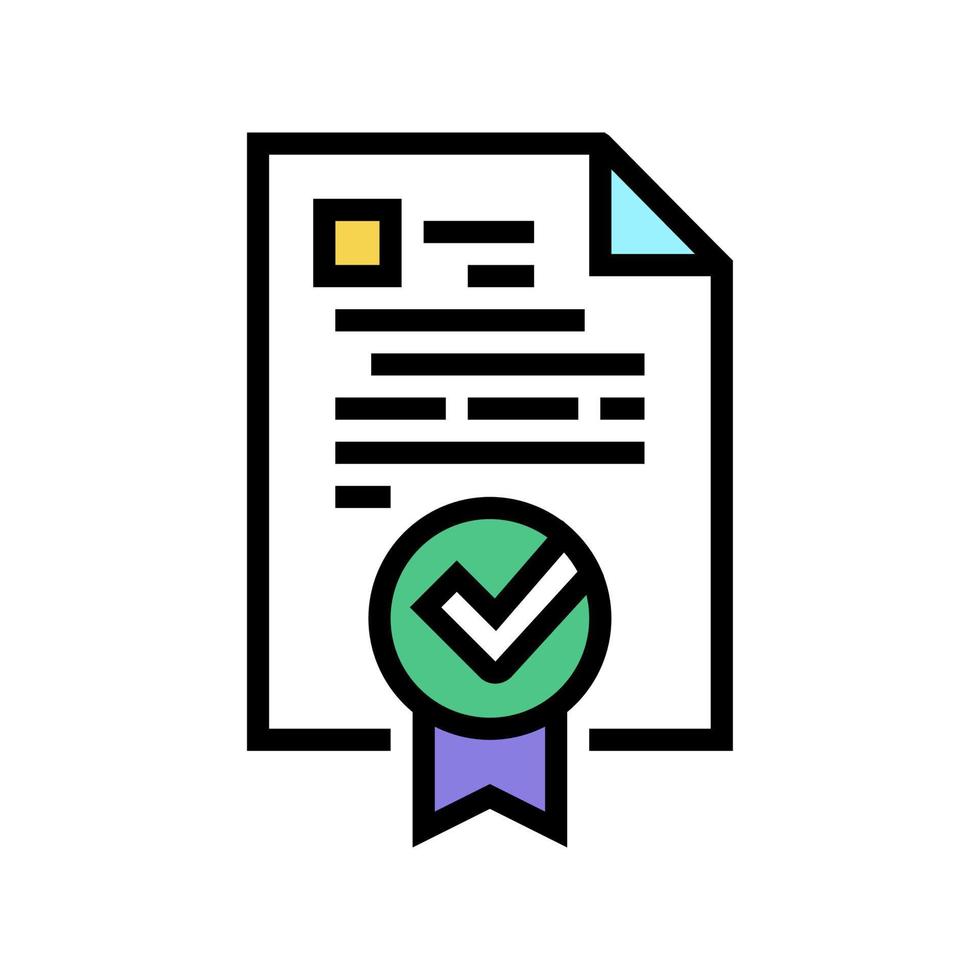 document quality color icon vector illustration