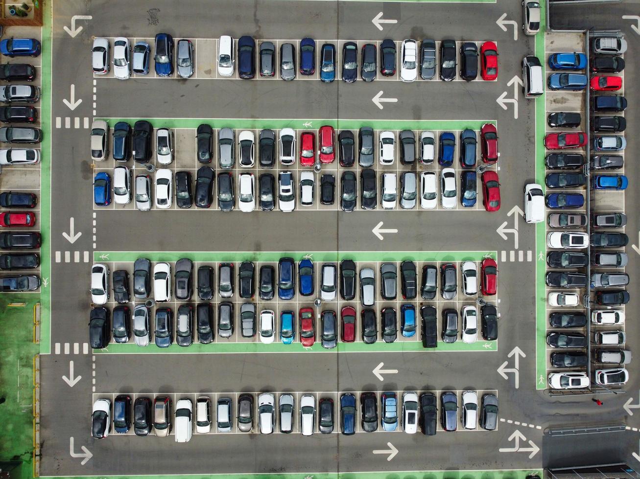 Aerial View of City Centre and Buildings at Luton Town of England from Central Railway Station of UK, Drone's High Angle Editorial Footage. photo