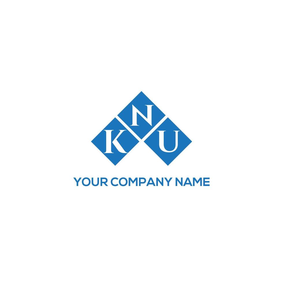 concepto de logotipo de letra de iniciales creativas knu. diseño de letras knu. diseño de logotipo de letras knu sobre fondo blanco. concepto de logotipo de letra de iniciales creativas knu. diseño de letras knu. vector