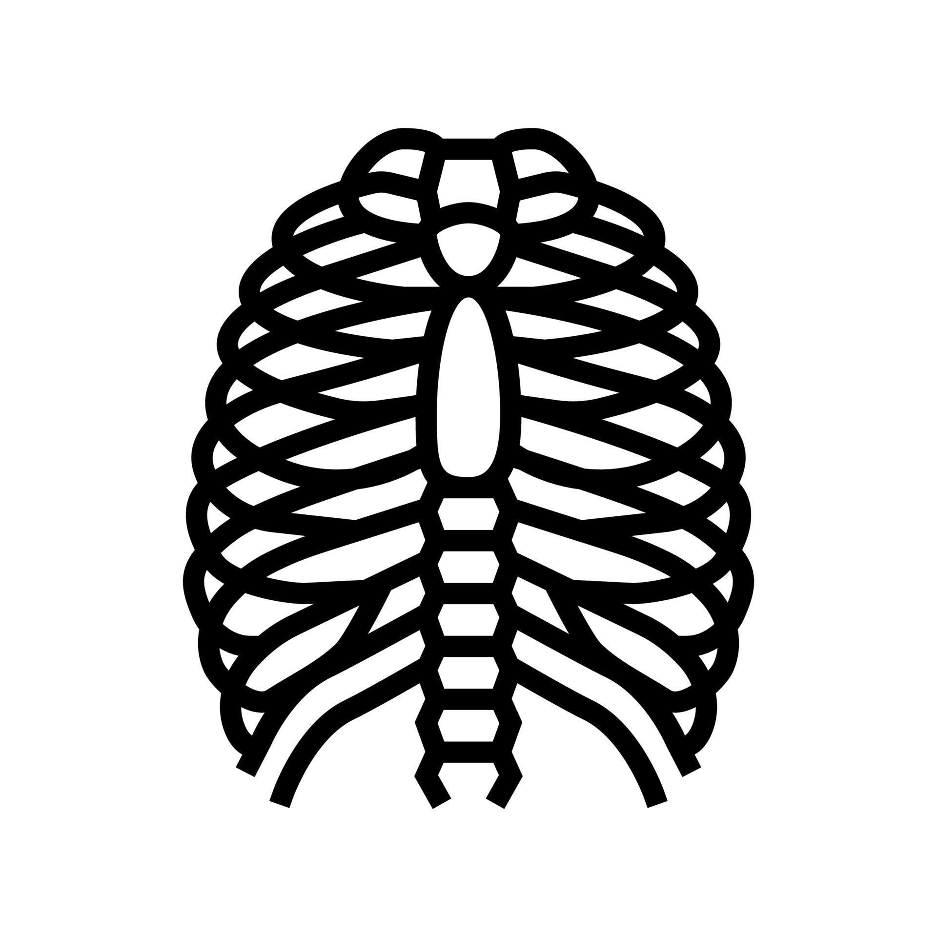 chest bone line icon vector illustration 10192146 Vector Art at Vecteezy