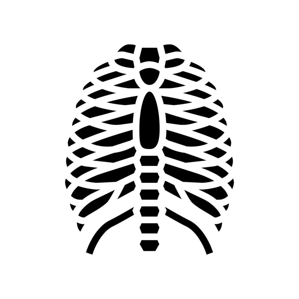 chest bone glyph icon vector illustration