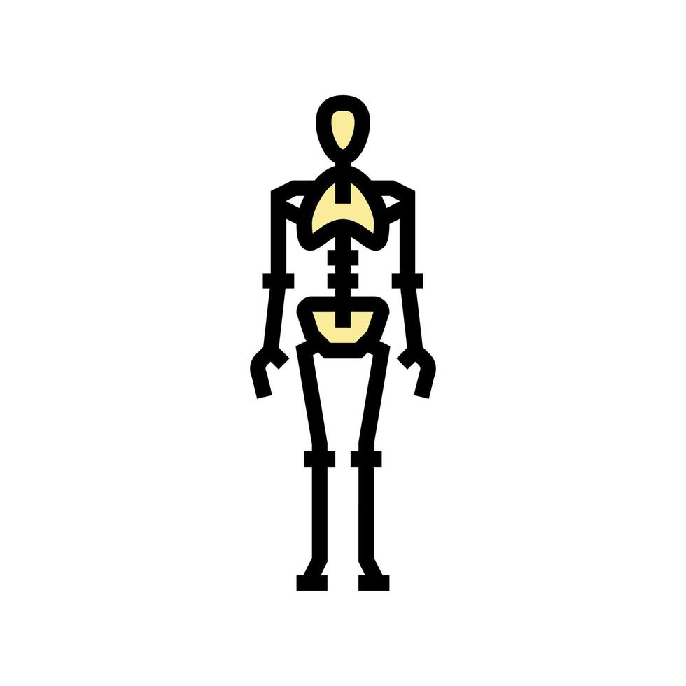 skeleton bones human color icon vector illustration