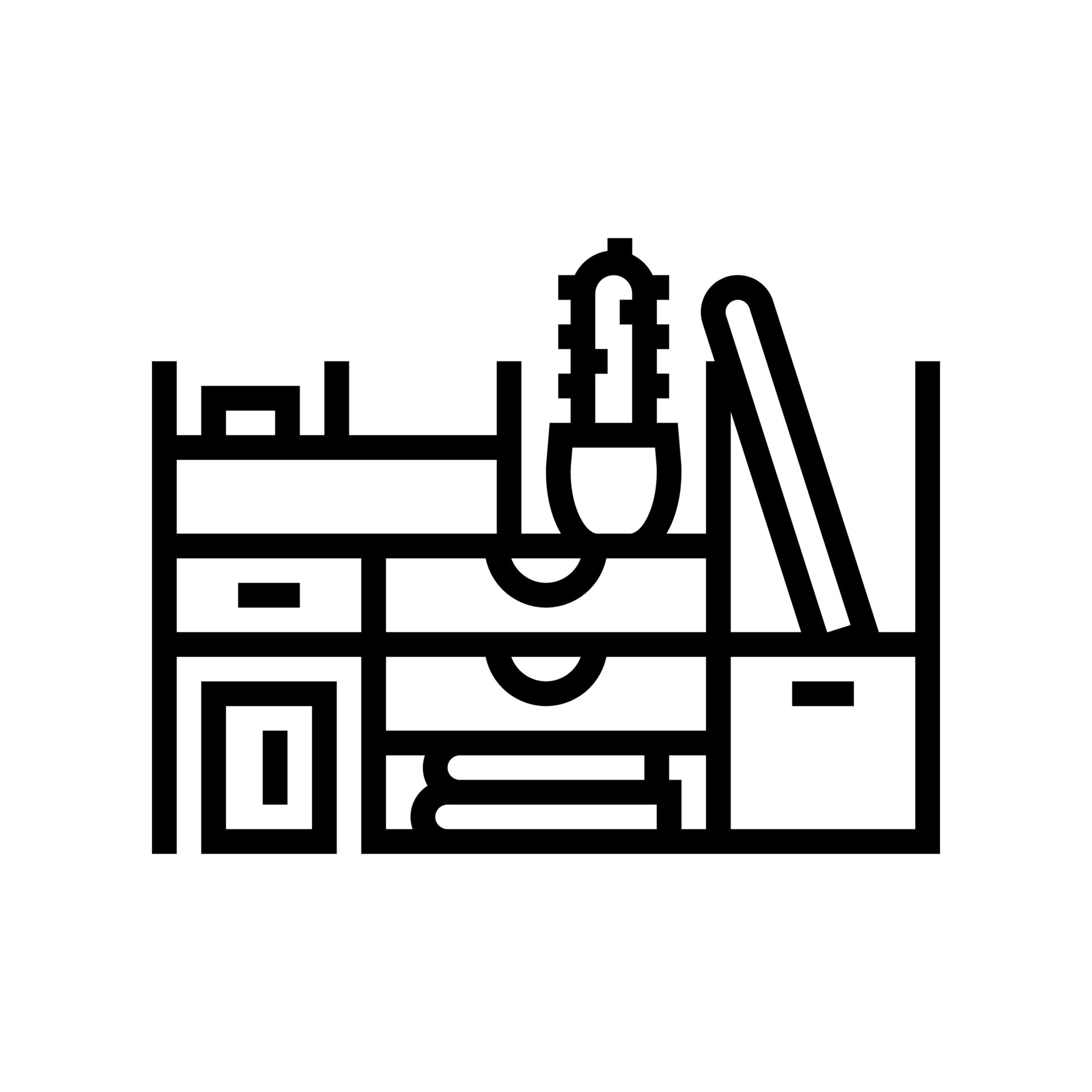 desktop organizer line icon vector illustration 10192184 Vector Art at