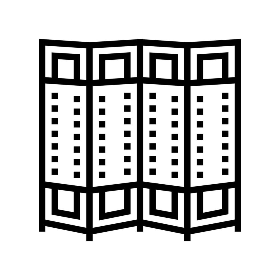 ilustración de vector de icono de línea de divisor de habitación