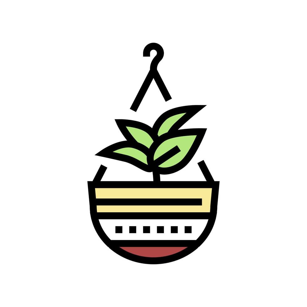 plant hanger color icon vector illustration