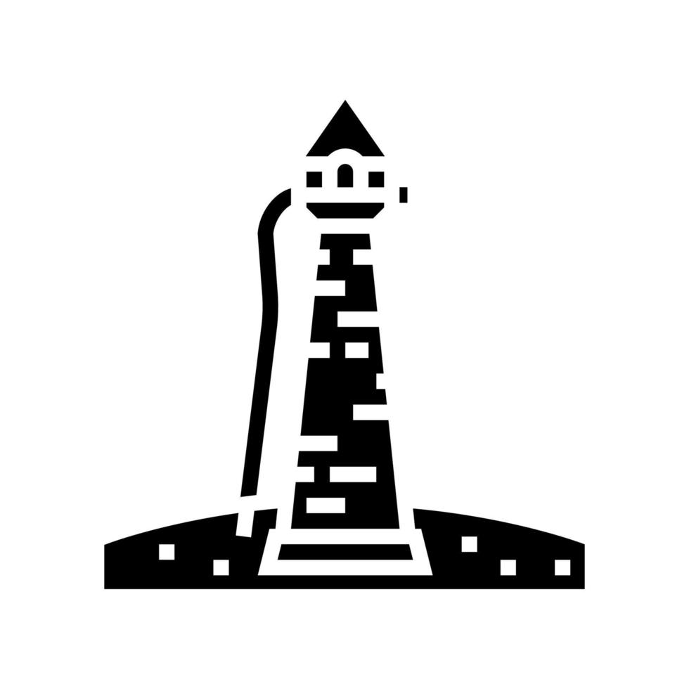 torre cuento de hadas construcción glifo icono vector ilustración