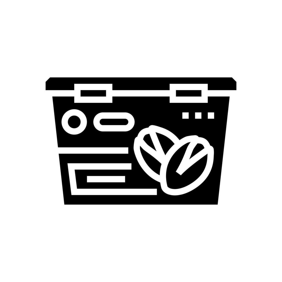 pistachio ice cream glyph icon vector illustration