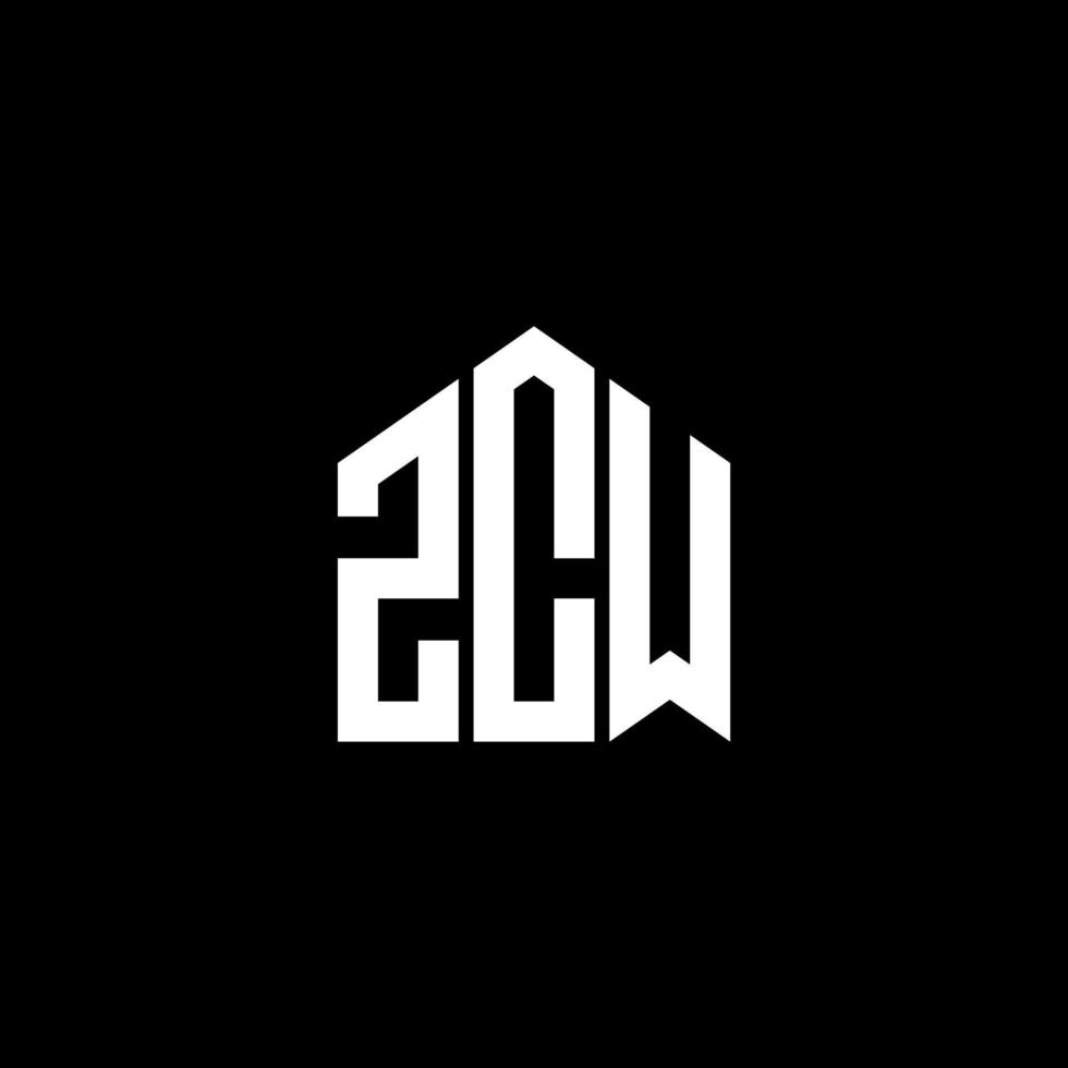 diseño de letras zcw. diseño de logotipo de letras zcw sobre fondo negro. concepto de logotipo de letra de iniciales creativas zcw. diseño de letras zcw. diseño de logotipo de letras zcw sobre fondo negro. z vector
