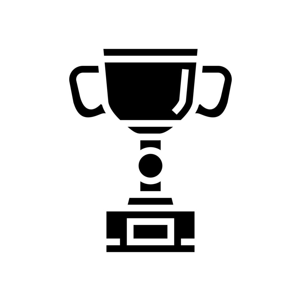 taza de oro premio glifo icono vector ilustración