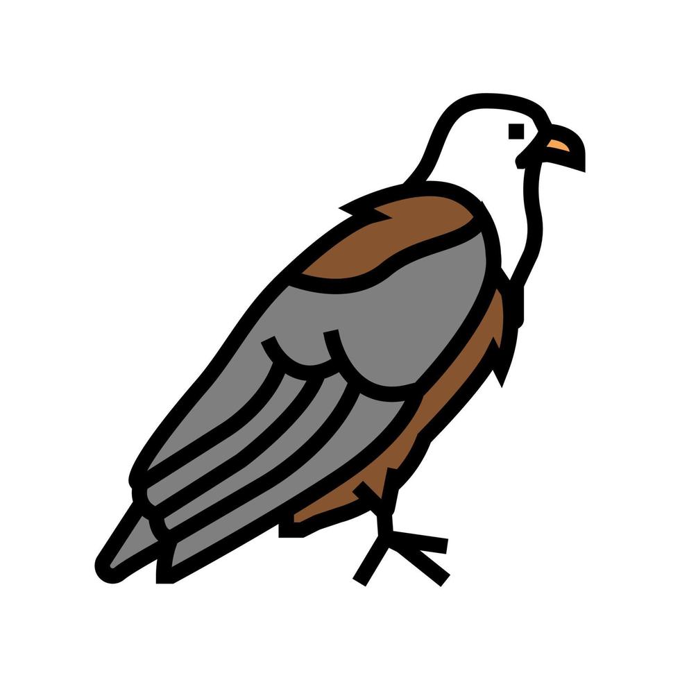 águila pájaro color icono vector ilustración