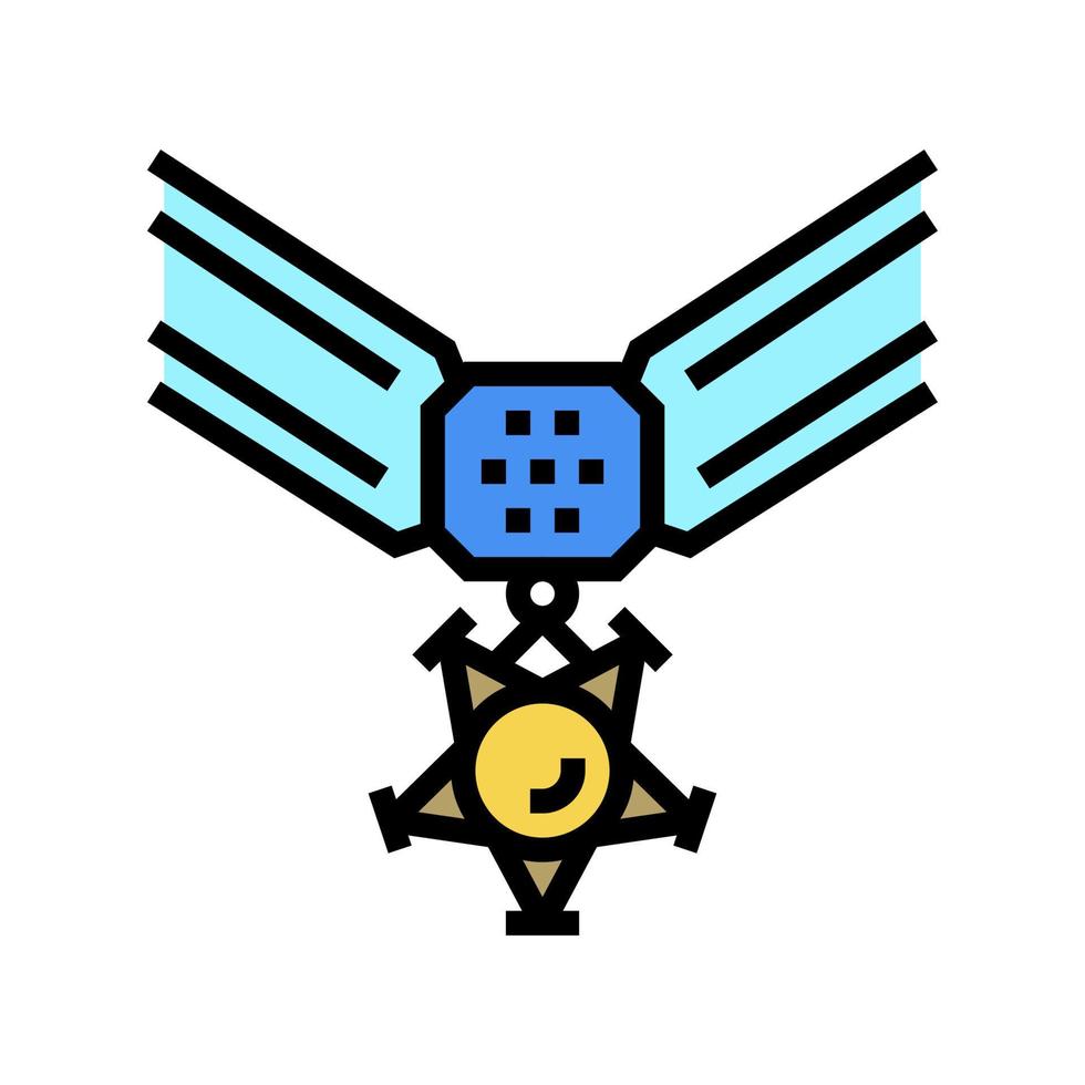 honor medal color icon vector illustration