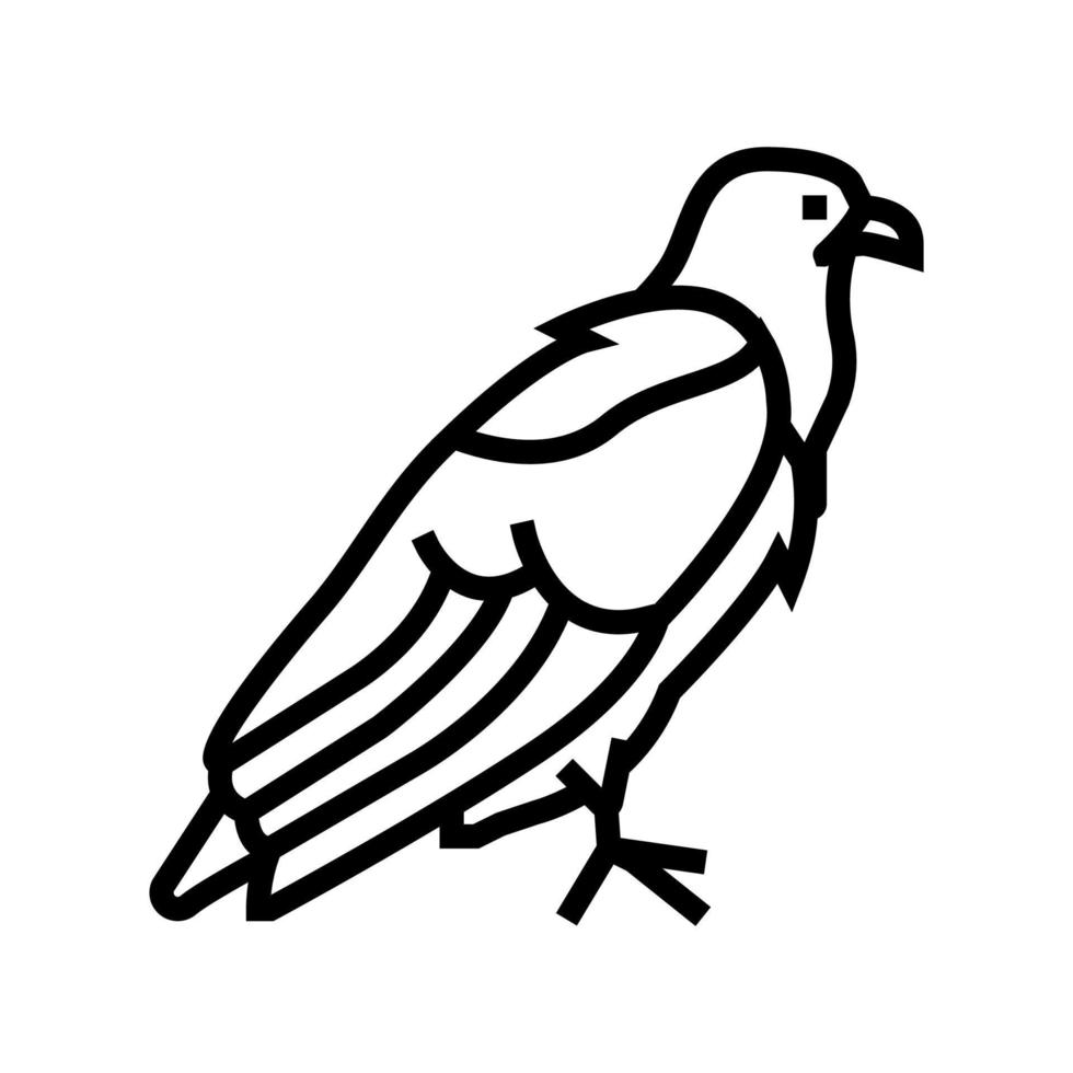 águila pájaro línea icono vector ilustración