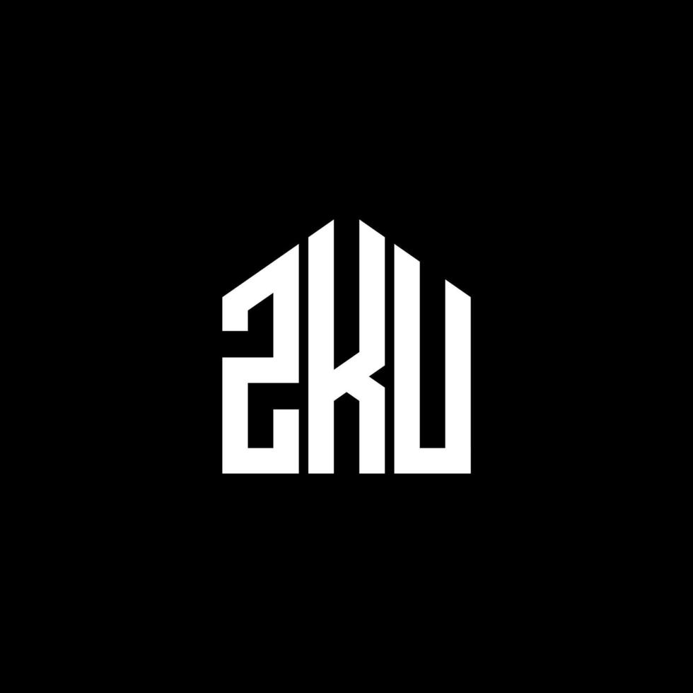 concepto de logotipo de letra inicial creativa zku. Diseño de letras zku. Diseño de logotipo de letras zku sobre fondo negro. concepto de logotipo de letra inicial creativa zku. diseño de letras zku. vector