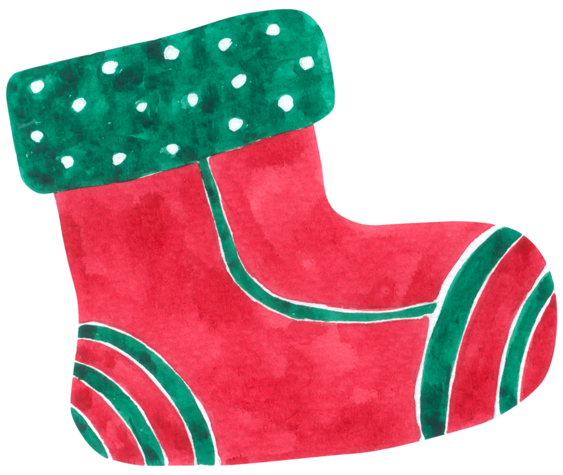 calze di natale acquerello png