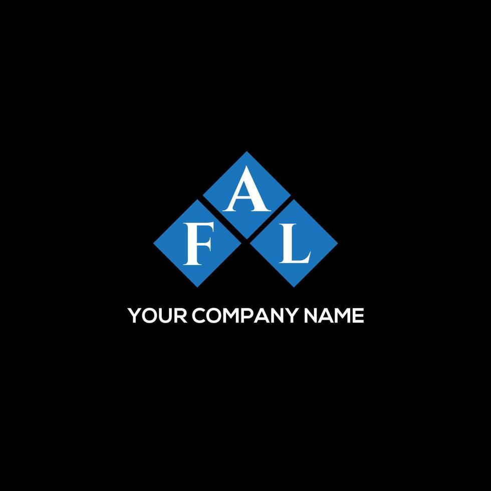 FAL letter design.FAL letter logo design on BLACK background. FAL creative initials letter logo concept. FAL letter design.FAL letter logo design on BLACK background. F vector