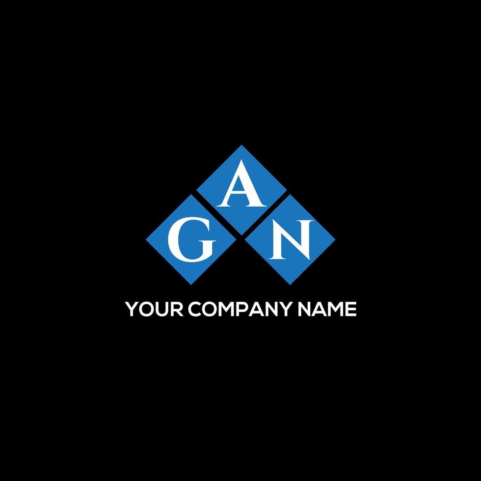 GAN letter logo design on BLACK background. GAN creative initials letter logo concept. GAN letter design. vector