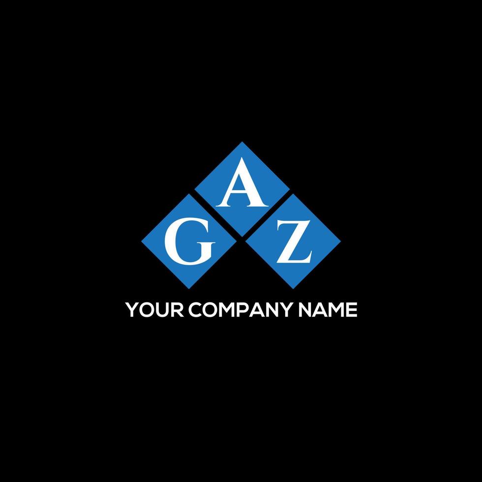 GAZ creative initials letter logo concept. GAZ letter design.GAZ letter logo design on BLACK background. GAZ creative initials letter logo concept. GAZ letter design. vector