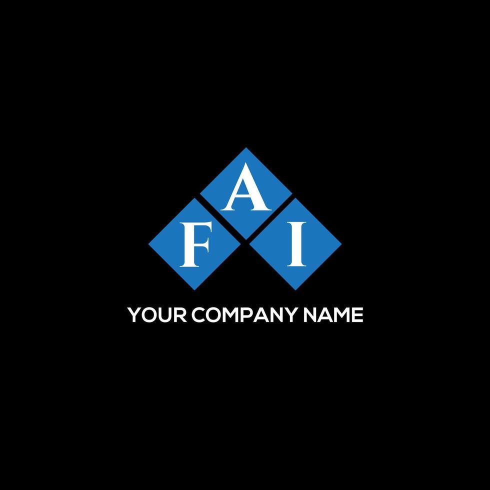 FAI letter design.FAI letter logo design on BLACK background. FAI creative initials letter logo concept. FAI letter design.FAI letter logo design on BLACK background. F vector
