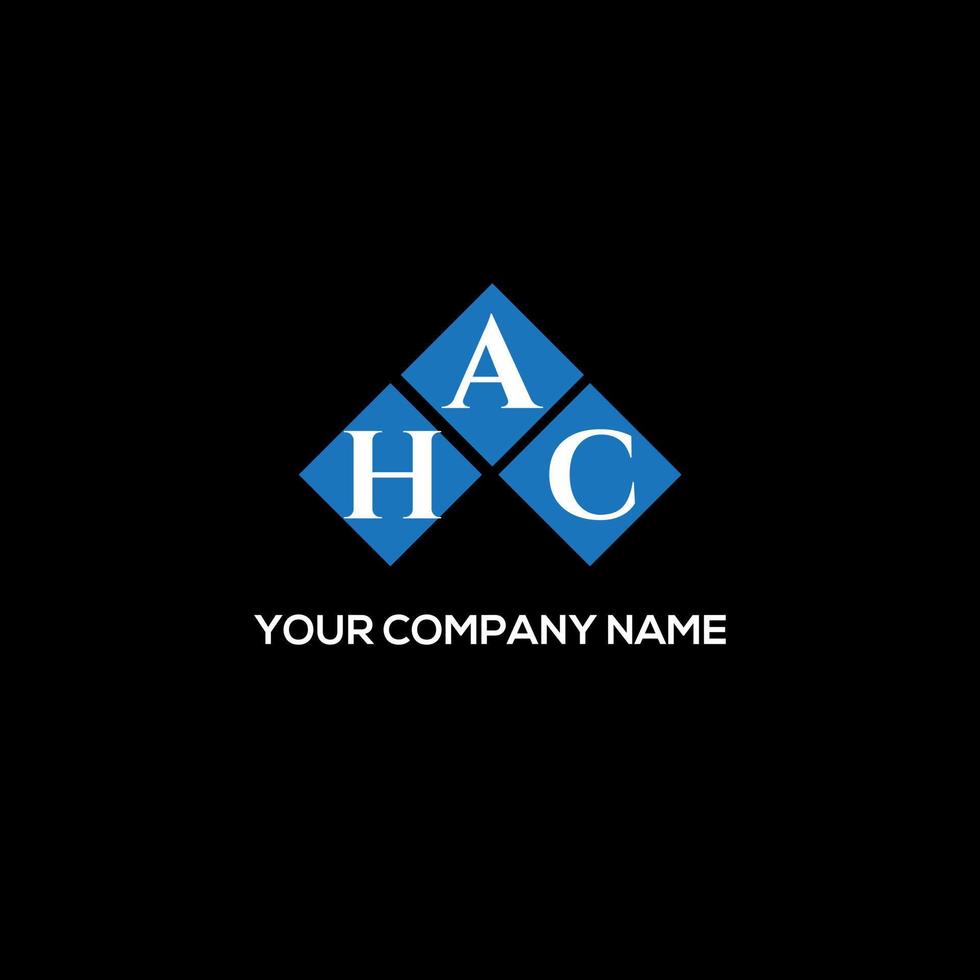 HAC letter design.HAC letter logo design on BLACK background. HAC creative initials letter logo concept. HAC letter design.HAC letter logo design on BLACK background. H vector