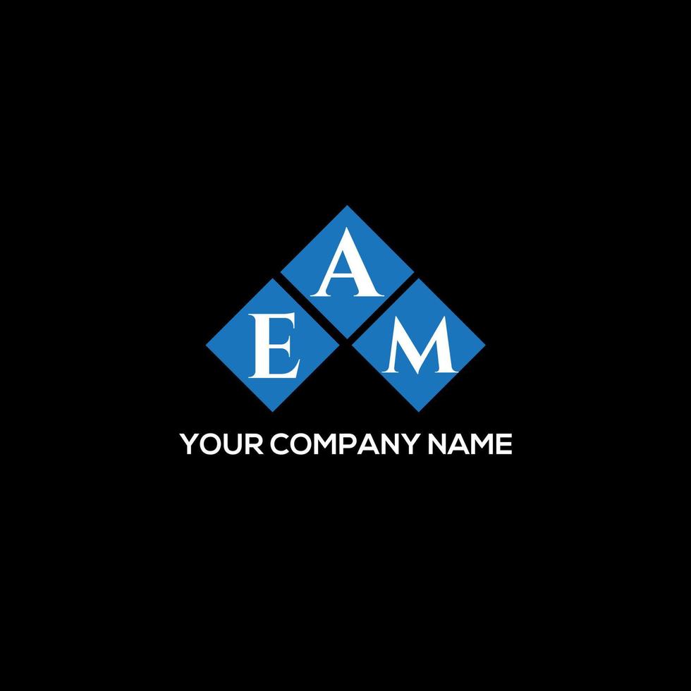 EAM letter design.EAM letter logo design on BLACK background. EAM creative initials letter logo concept. EAM letter design.EAM letter logo design on BLACK background. E vector