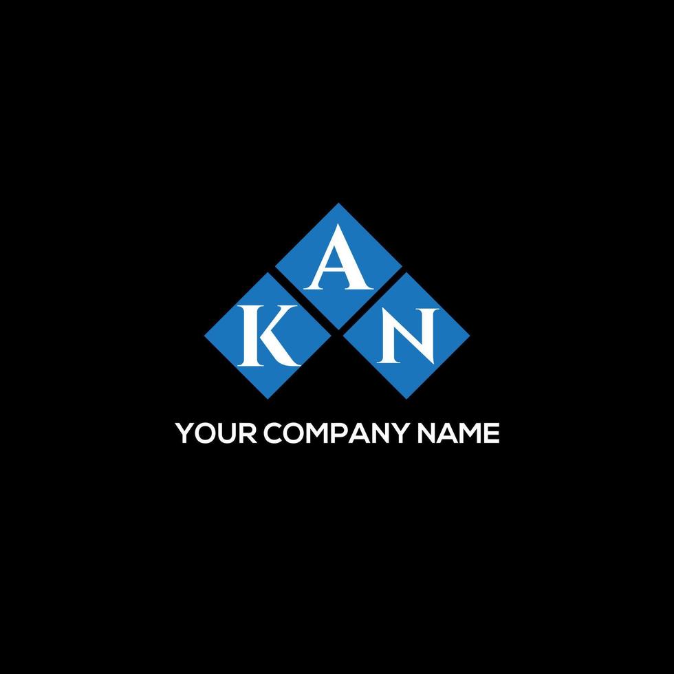 KAN letter design.KAN letter logo design on BLACK background. KAN creative initials letter logo concept. KAN letter design.KAN letter logo design on BLACK background. K vector