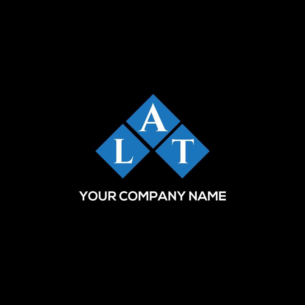 LAT letter design.LAT letter logo design on BLACK background. LAT creative initials letter logo concept. LAT letter design.LAT letter logo design on BLACK background. L vector