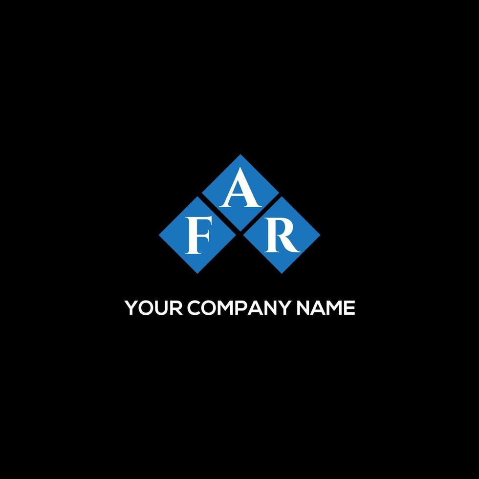 FAR letter design.FAR letter logo design on BLACK background. FAR creative initials letter logo concept. FAR letter design.FAR letter logo design on BLACK background. F vector