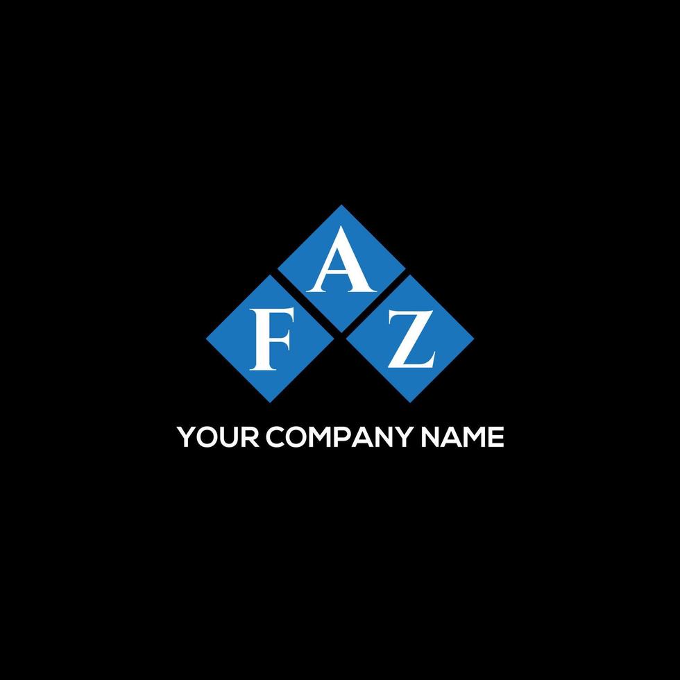 FAZ letter logo design on BLACK background. FAZ creative initials letter logo concept. FAZ letter design. vector