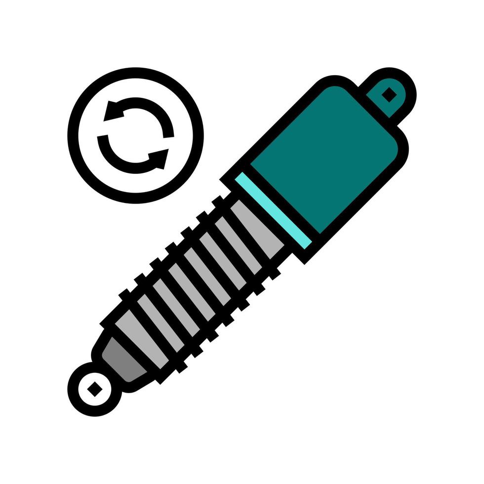 shock absorber replacement color icon vector isolated illustration