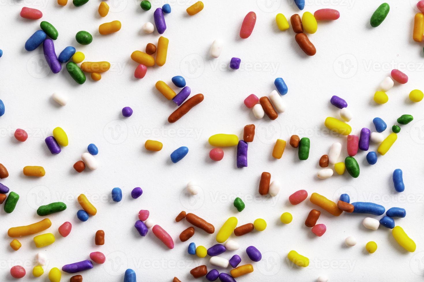 Rainbow Sprinkles on White Background 10193462 Stock Photo at Vecteezy