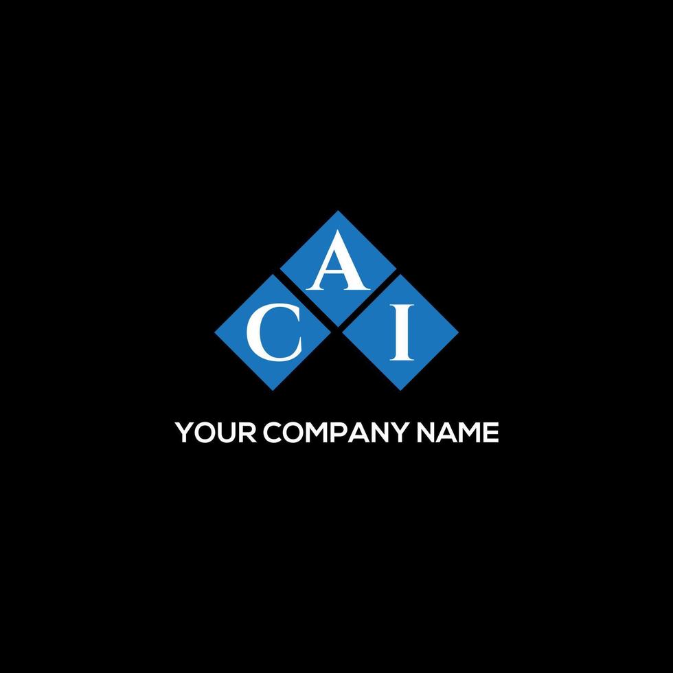 CAI letter logo design on BLACK background. CAI creative initials letter logo concept. CAI letter design. vector