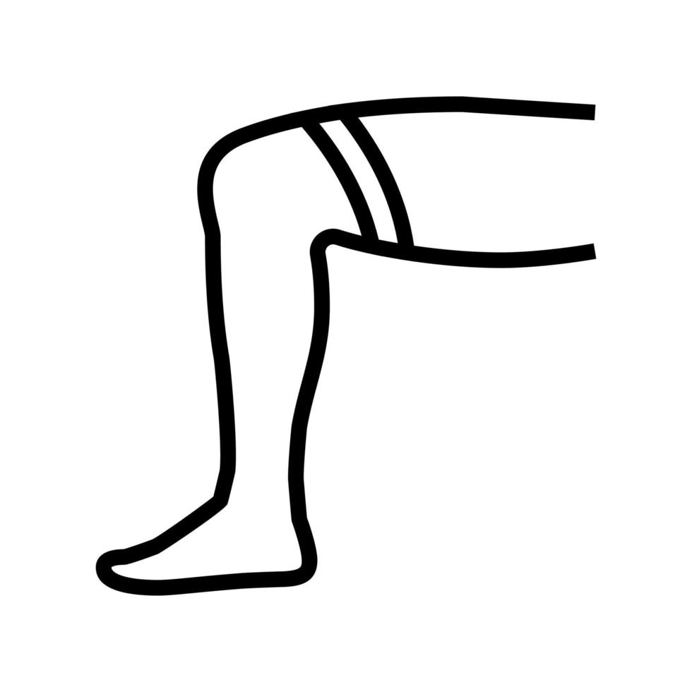 knee sock line icon vector isolated illustration