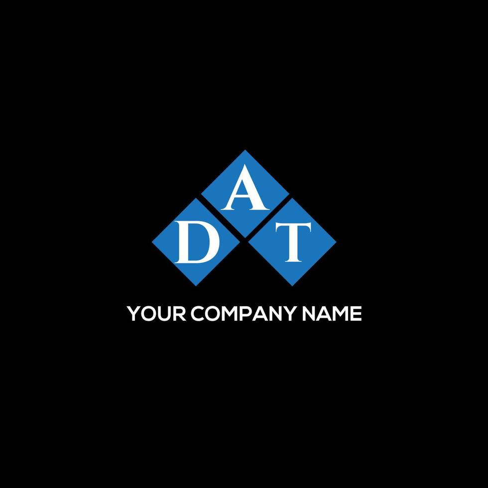 DAT letter design.DAT letter logo design on BLACK background. DAT creative initials letter logo concept. DAT letter design.DAT letter logo design on BLACK background. D vector