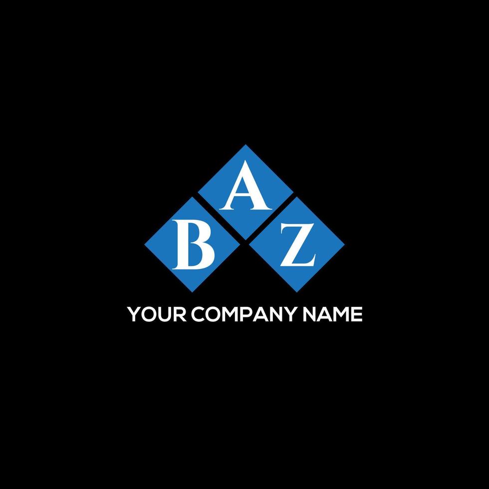 BAZ letter logo design on BLACK background. BAZ creative initials letter logo concept. BAZ letter design. vector