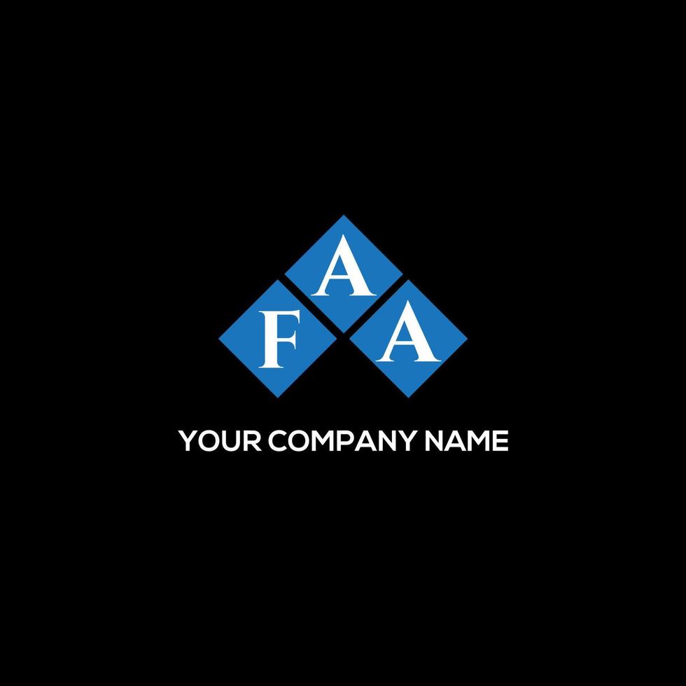 FAA letter design.FAA letter logo design on BLACK background. FAA creative initials letter logo concept. FAA letter design.FAA letter logo design on BLACK background. F vector