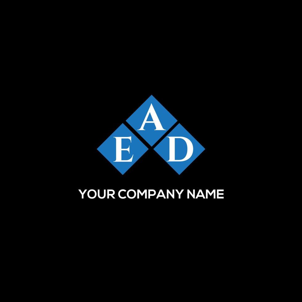 EAD letter logo design on BLACK background. EAD creative initials letter logo concept. EAD letter design. vector